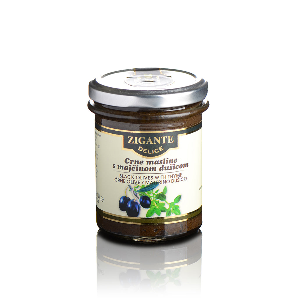 Zigante Delice Black olives spread & Thyme 180g - Zigante Tartufi Online Shop, Truffle Shop, Truffle Products