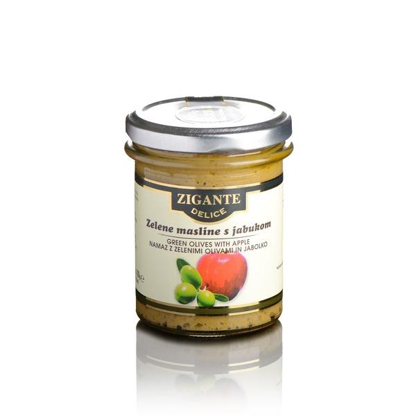 Zigante Delice Green olive spread &amp; Apple 180 g - Zigante Tartufi Online Shop, Truffle Shop, Truffle Products