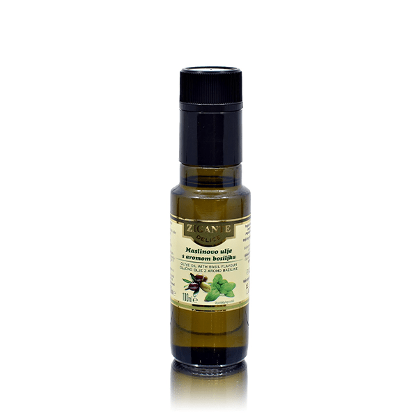Zigante Delice Olive Oil & Basil flavour 100 ml - Zigante Tartufi Online Shop, Truffle Shop, Truffle Products